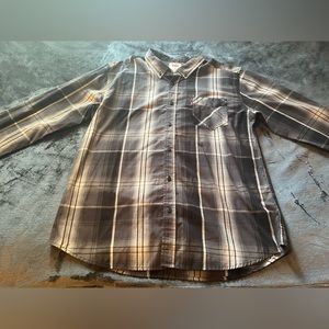 Levi’s Button Down Collard Stripped Black White Long Sleeve Shirt Size XL